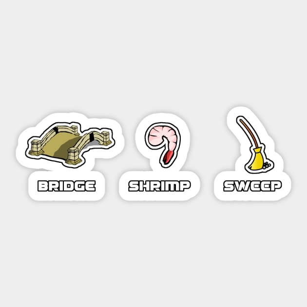 Bridge Shrimp Sweep Sticker by isopod